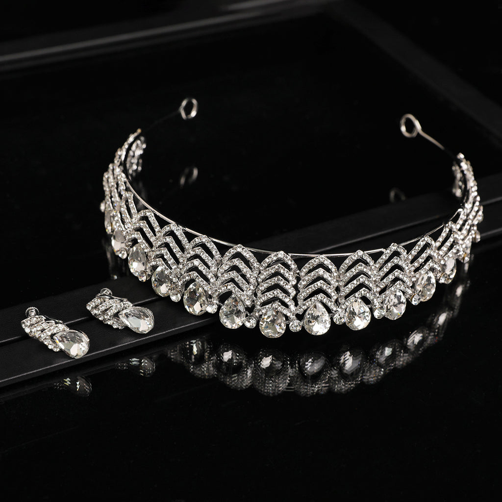 Sweet Princess Crystal Bridal Crown for Wedding and Formal Hair Styling