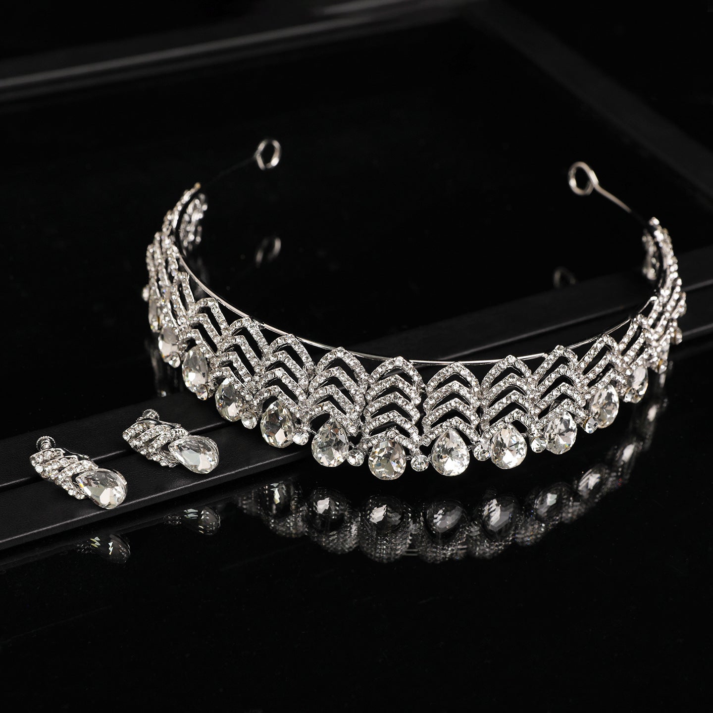 Sweet Princess Crystal Bridal Crown for Wedding and Formal Hair Styling