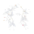 Crystal Butterfly Bridal Headband with Transparent Sparkling Accents for Wedding Hair Styling