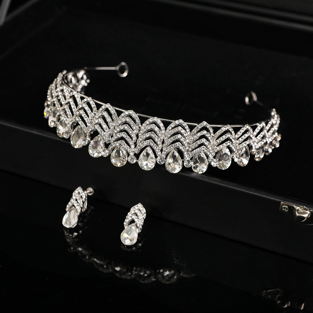 Sweet Princess Crystal Bridal Crown for Wedding and Formal Hair Styling