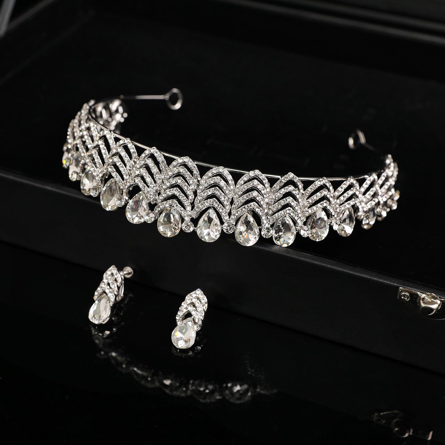 Sweet Princess Crystal Bridal Crown for Wedding and Formal Hair Styling