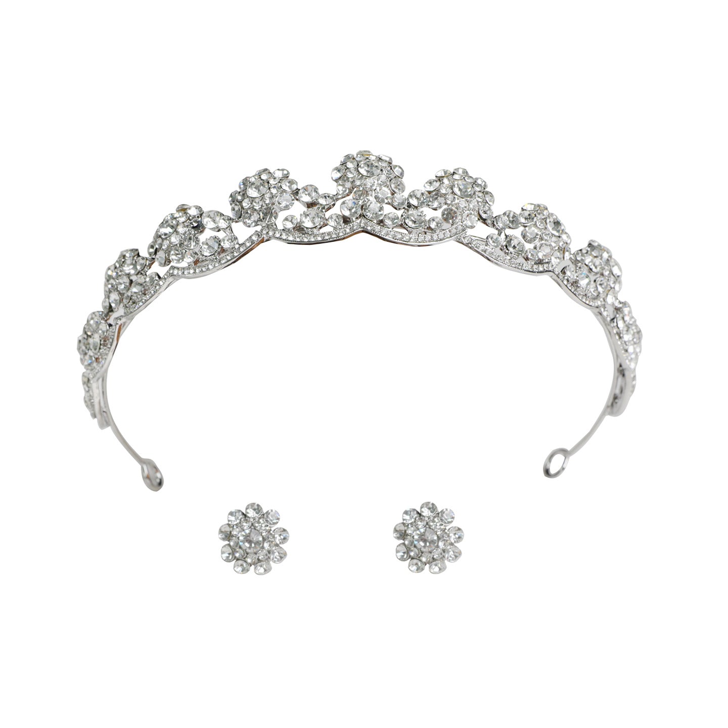 Zircon Crystal Hair Crown for Bridal and Formal Occasion Styling