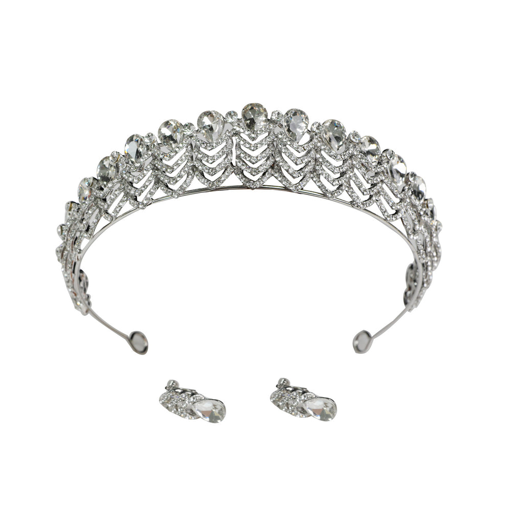 Sweet Princess Crystal Bridal Crown for Wedding and Formal Hair Styling