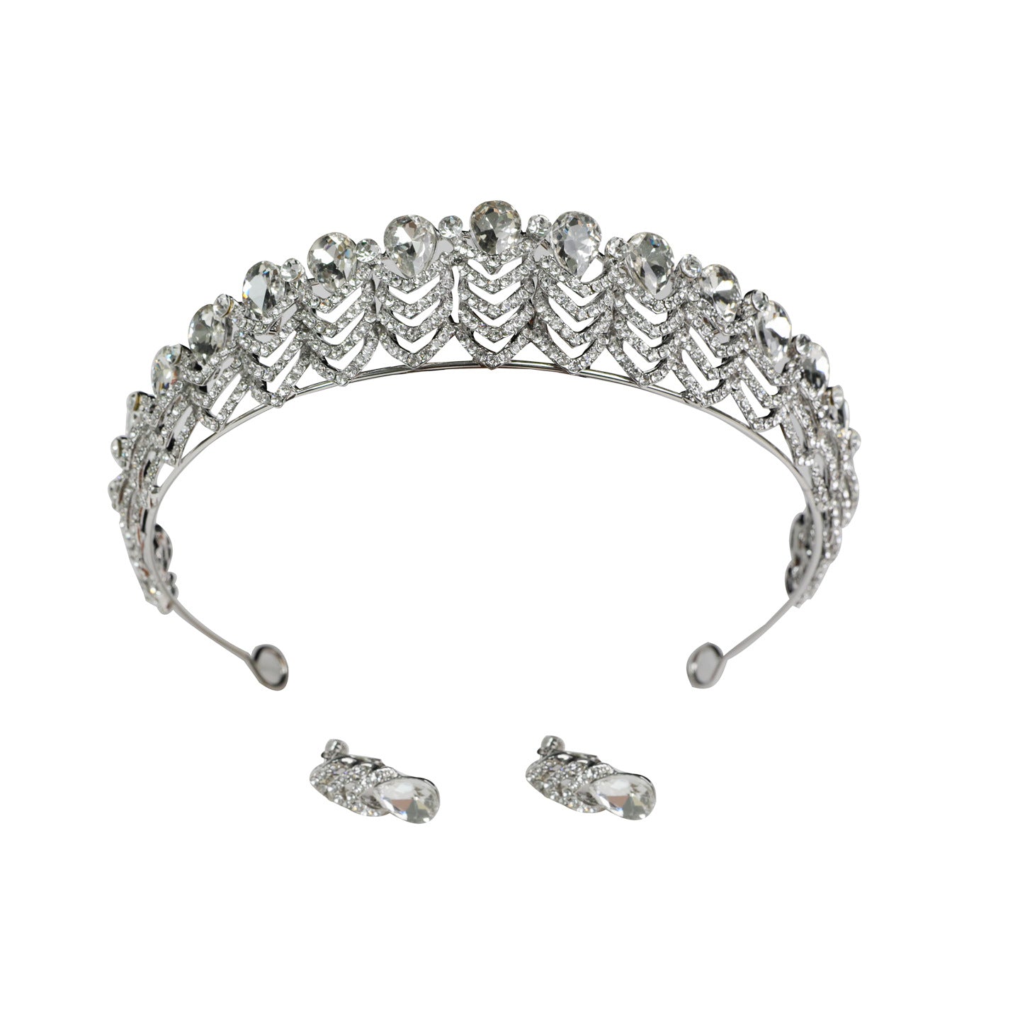 Sweet Princess Crystal Bridal Crown for Wedding and Formal Hair Styling