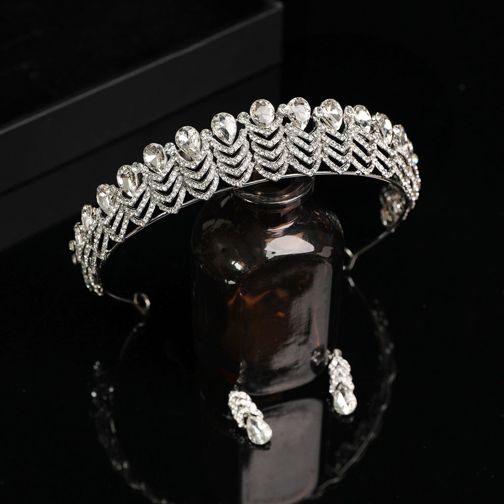 Sweet Princess Crystal Bridal Crown for Wedding and Formal Hair Styling