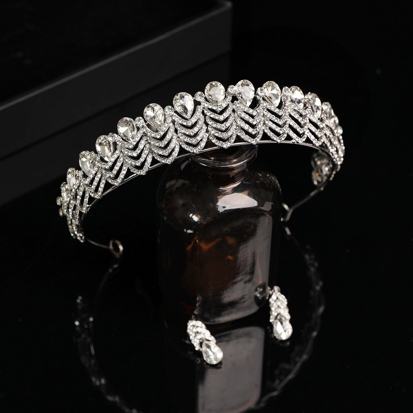 Sweet Princess Crystal Bridal Crown for Wedding and Formal Hair Styling