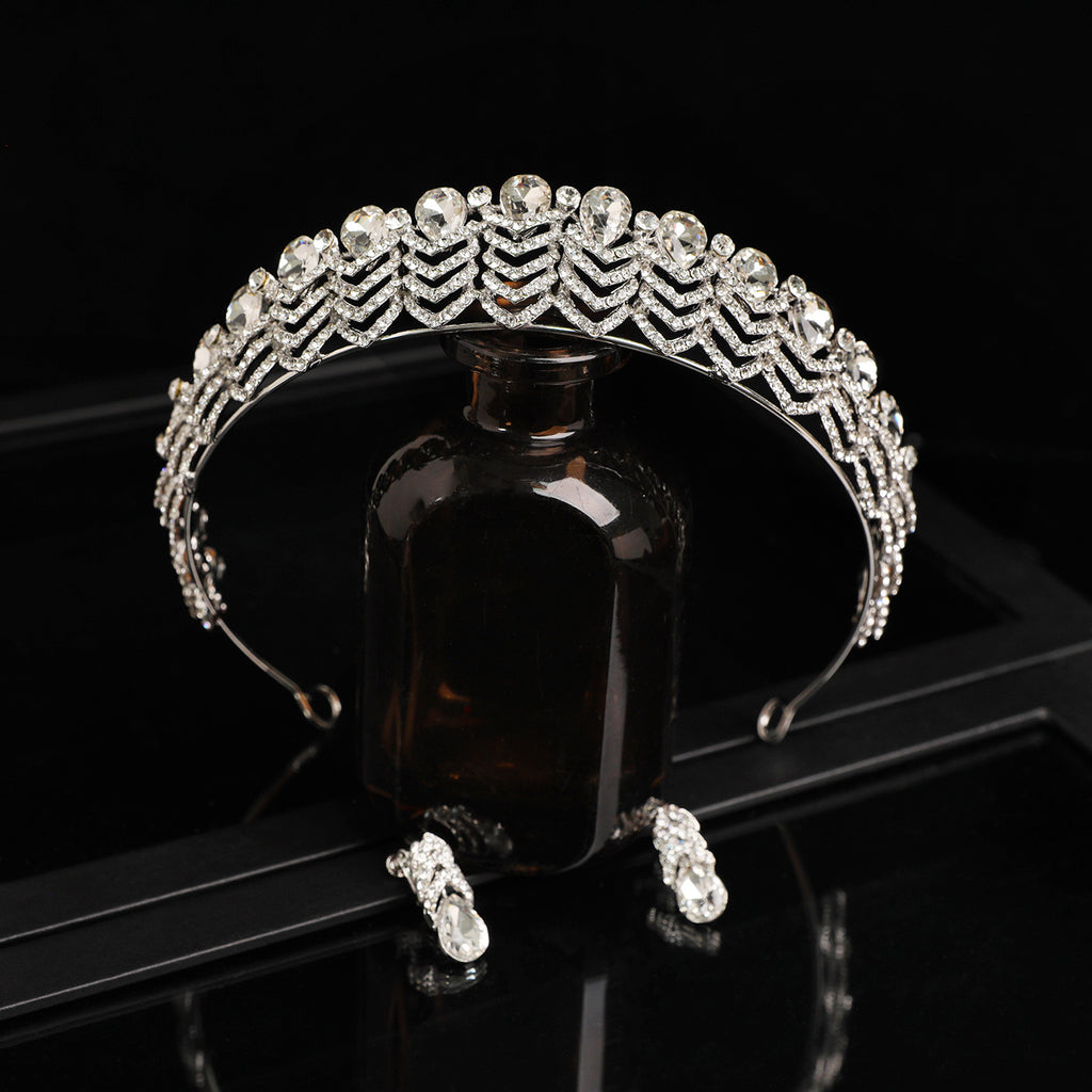 Sweet Princess Crystal Bridal Crown for Wedding and Formal Hair Styling